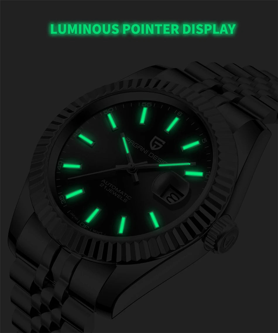 PAGANI DESIGN 2024 New 40MM Men NH35 Mechanical Watches Top Luxury Automatic Watch Sport Stainless Steel Waterproof Men Watches