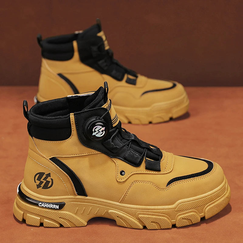 CYYTL Boots Winter Mens Shoes Casual Cowboy Combat Tactical Motorcycle Chelsea Ankle Work Leather Outdoor Designer Luxury Hiking