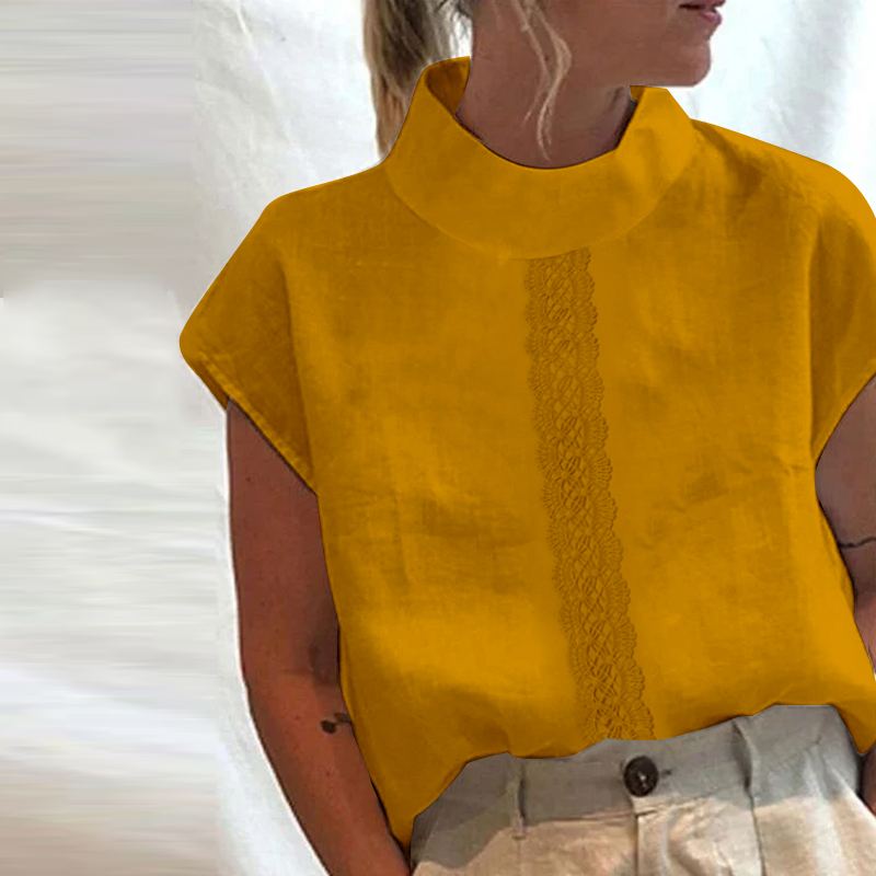 Women's Summer Fashion Cotton Linen Lightweight Casual Chic Tunic Tops - Collection 2 (11 Styles)