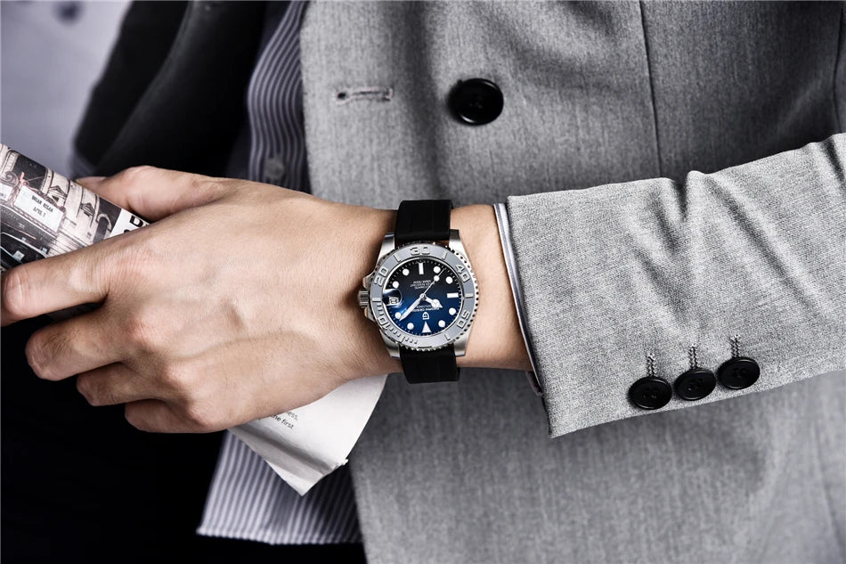 PAGANI DESIGN 2024 New NH35 Movement Ceramic Bezel Men Mechanical Wristwatches Fashion Sapphire Glass Diving Automatic Watches