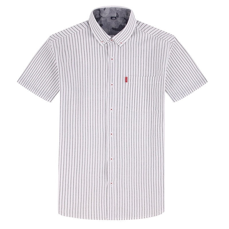 Men's Cotton Casual Dress Shirts Button Down Slim Fit Short Sleeve Shirt (9 Styles)