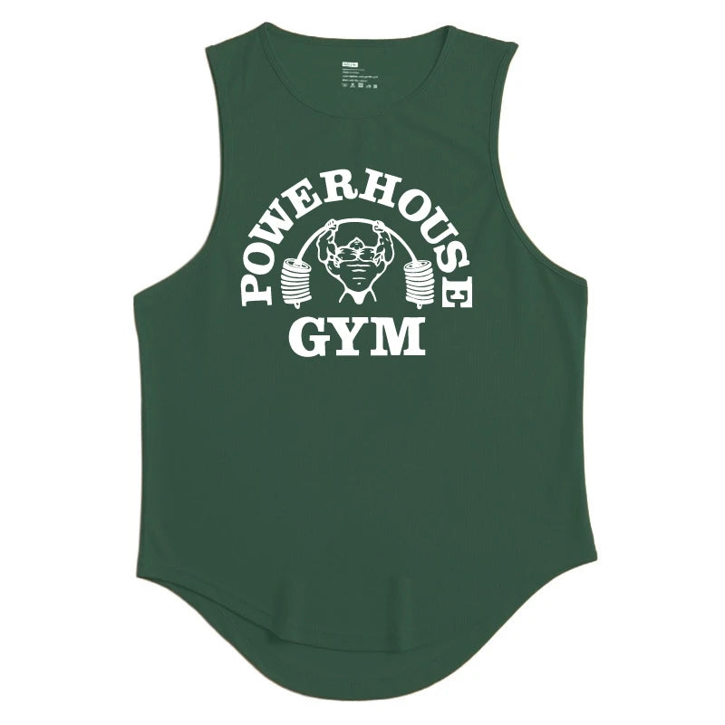 Men's Ice Silk Tank Tops: Summer Breathable Mesh Undershirt for Fitness and Running - Quick-Drying Sleeveless Vest, Available in 20 Colors