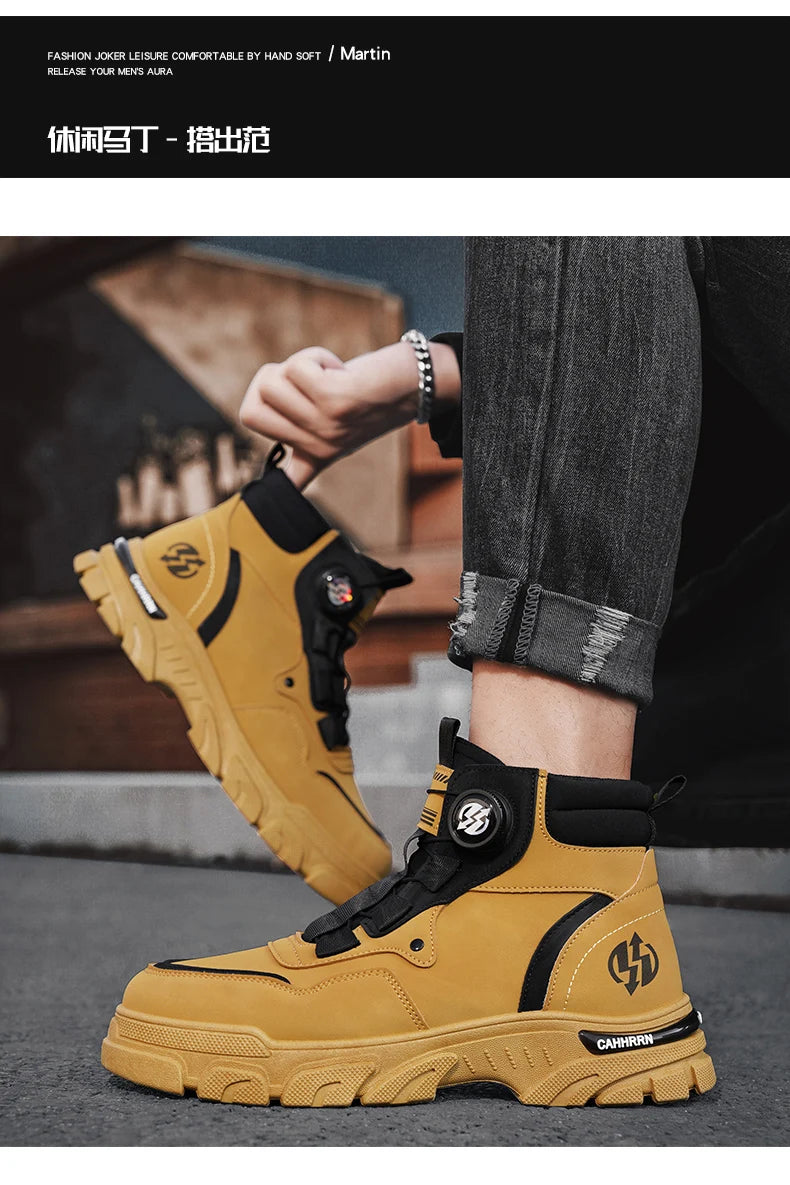 CYYTL Boots Winter Mens Shoes Casual Cowboy Combat Tactical Motorcycle Chelsea Ankle Work Leather Outdoor Designer Luxury Hiking