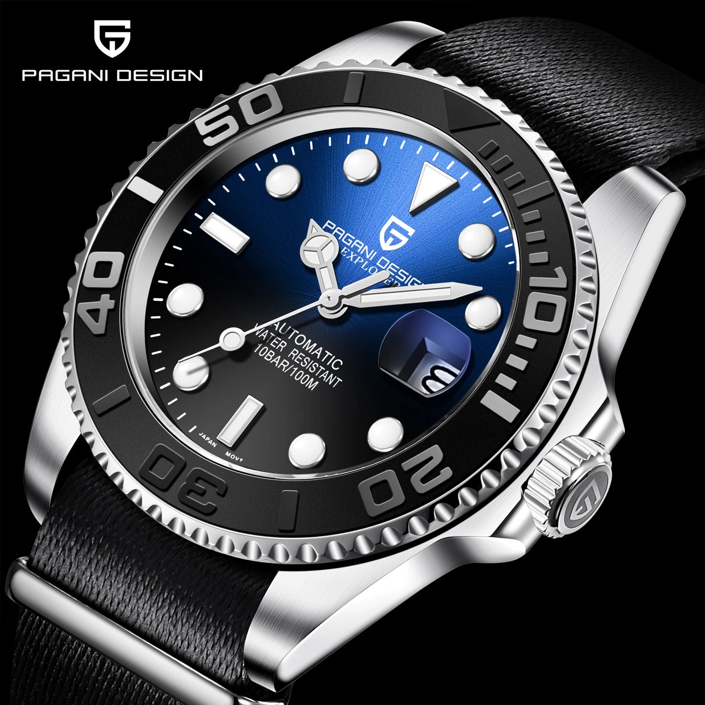 PAGANI DESIGN 2024 New NH35 Movement Ceramic Bezel Men Mechanical Wristwatches Fashion Sapphire Glass Diving Automatic Watches