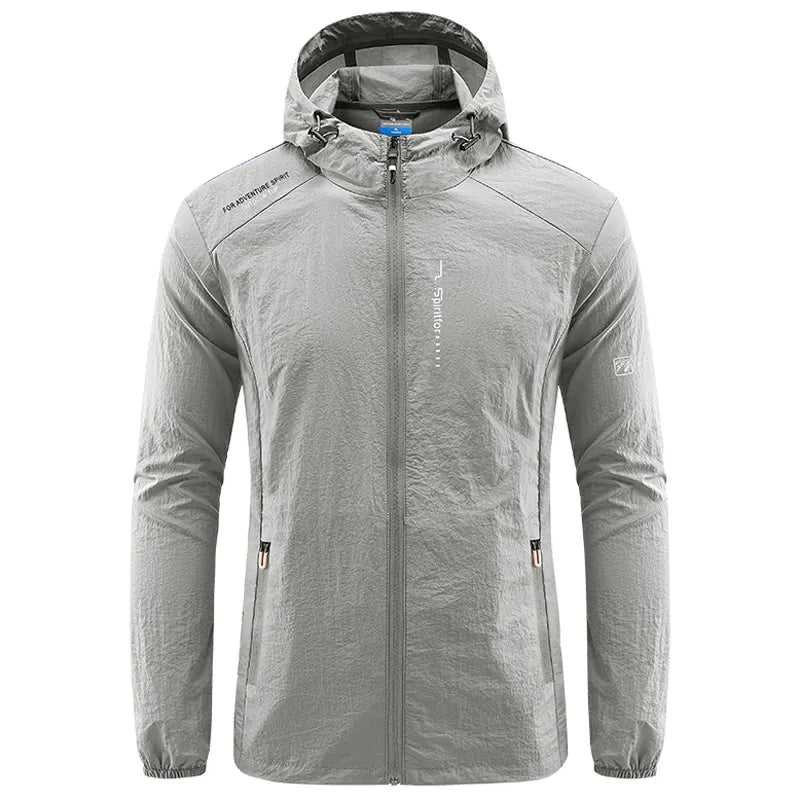 Men's Outdoor Quick Dry Hiking Fishing Cycling Hooded Sun-Protective Ultra Light Thin Jacket (5 Colors)