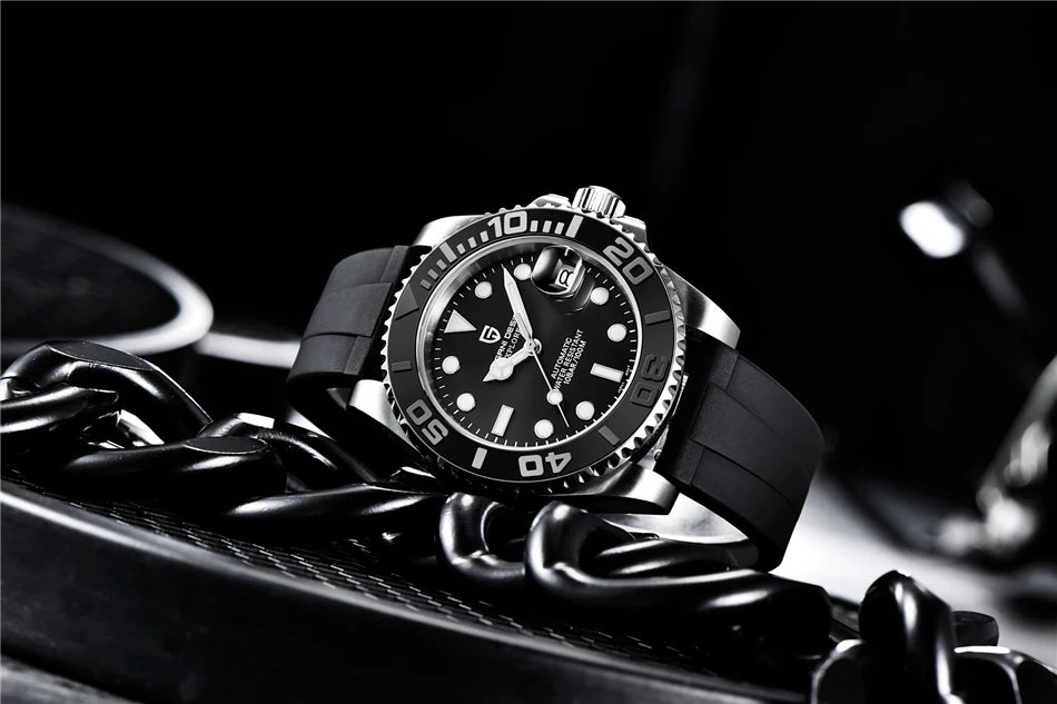 PAGANI DESIGN 2024 New NH35 Movement Ceramic Bezel Men Mechanical Wristwatches Fashion Sapphire Glass Diving Automatic Watches