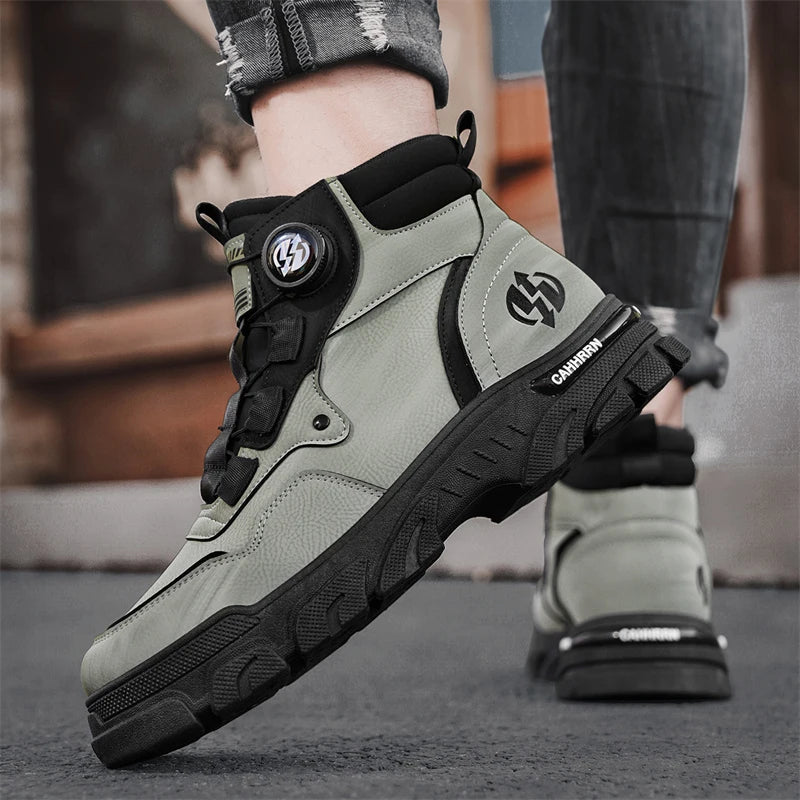 CYYTL Boots Winter Mens Shoes Casual Cowboy Combat Tactical Motorcycle Chelsea Ankle Work Leather Outdoor Designer Luxury Hiking