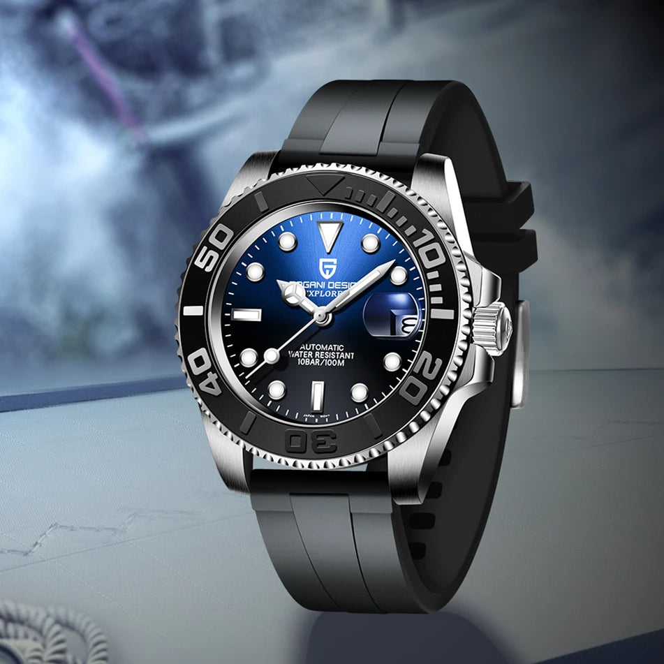 PAGANI DESIGN 2024 New NH35 Movement Ceramic Bezel Men Mechanical Wristwatches Fashion Sapphire Glass Diving Automatic Watches