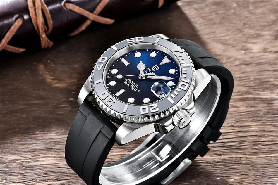 PAGANI DESIGN 2024 New NH35 Movement Ceramic Bezel Men Mechanical Wristwatches Fashion Sapphire Glass Diving Automatic Watches