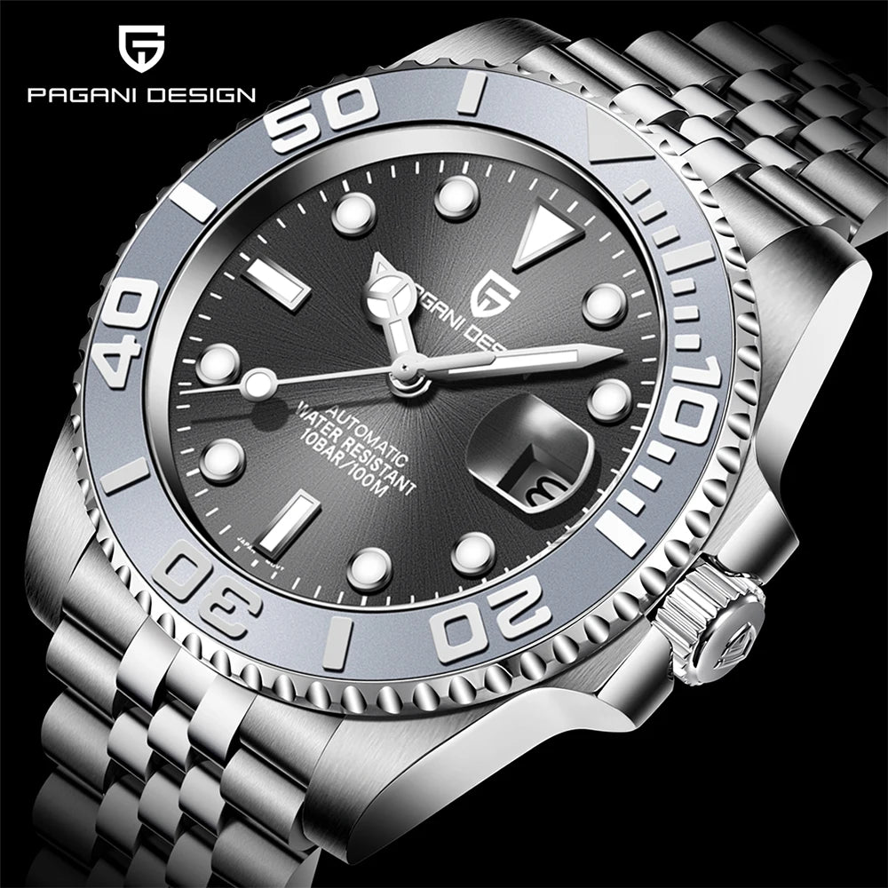 PAGANI DESIGN 2024 NEW 40MM Men Luxury Business NH35 Automatic Mechanical Watch Sapphire Glass Waterproof Automatic Watch 100M