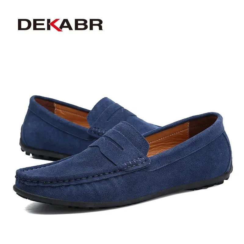 DEKABR Brand Spring Summer Hot Sell Moccasins Men Loafers High Quality Genuine Leather Shoes Men Flats Lightweight Driving Shoes - Collection 1