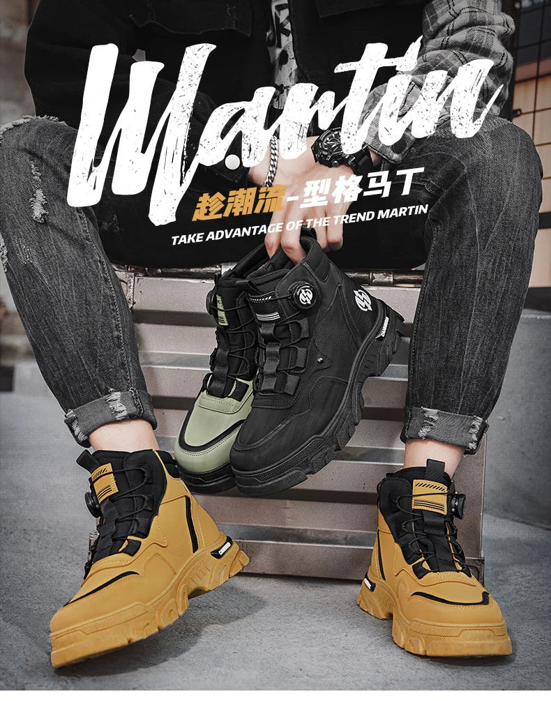 CYYTL Boots Winter Mens Shoes Casual Cowboy Combat Tactical Motorcycle Chelsea Ankle Work Leather Outdoor Designer Luxury Hiking