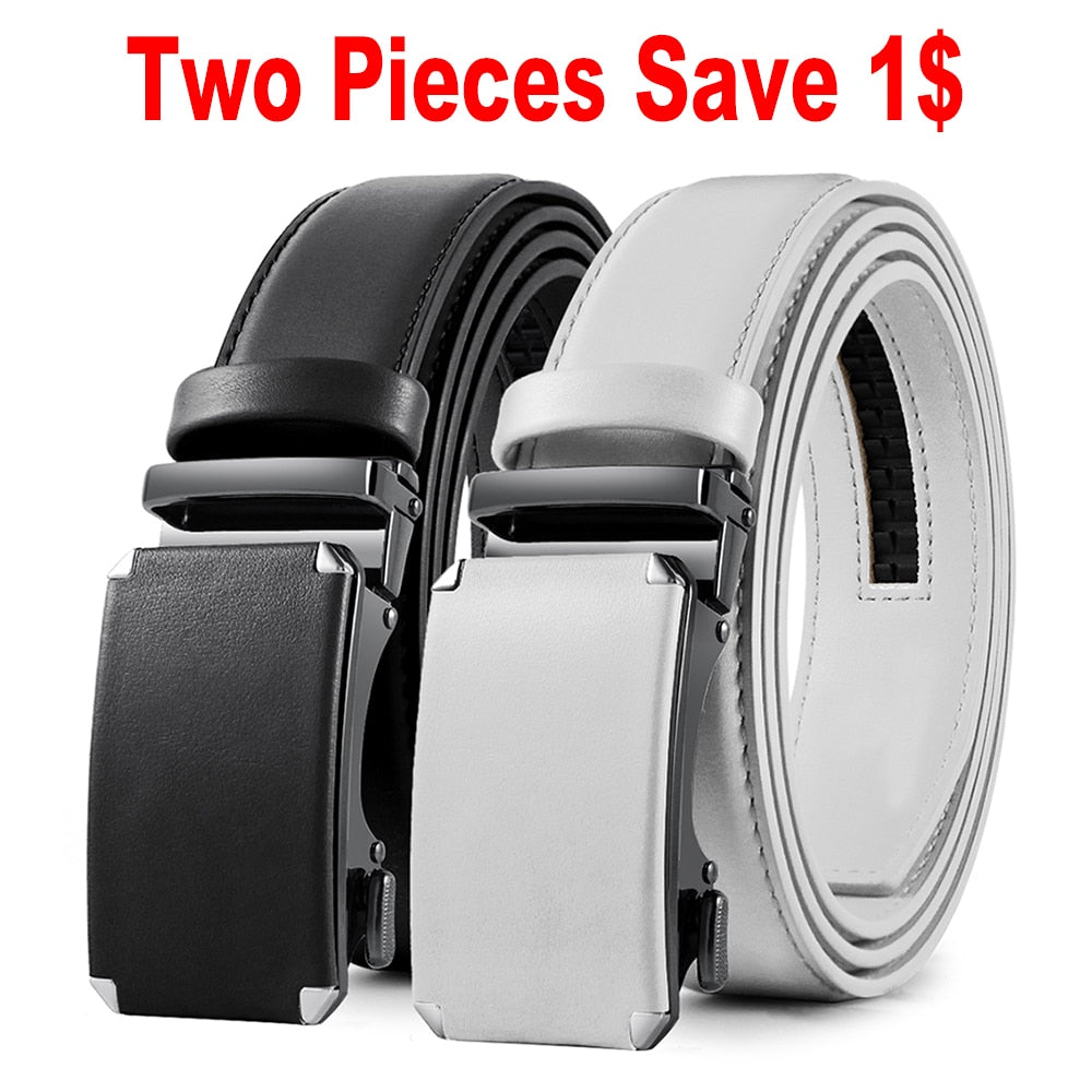 Mens Automatic Genuine Leather Leisure Fashion Ratchet Belt.- Collection 2 (10 Styles)