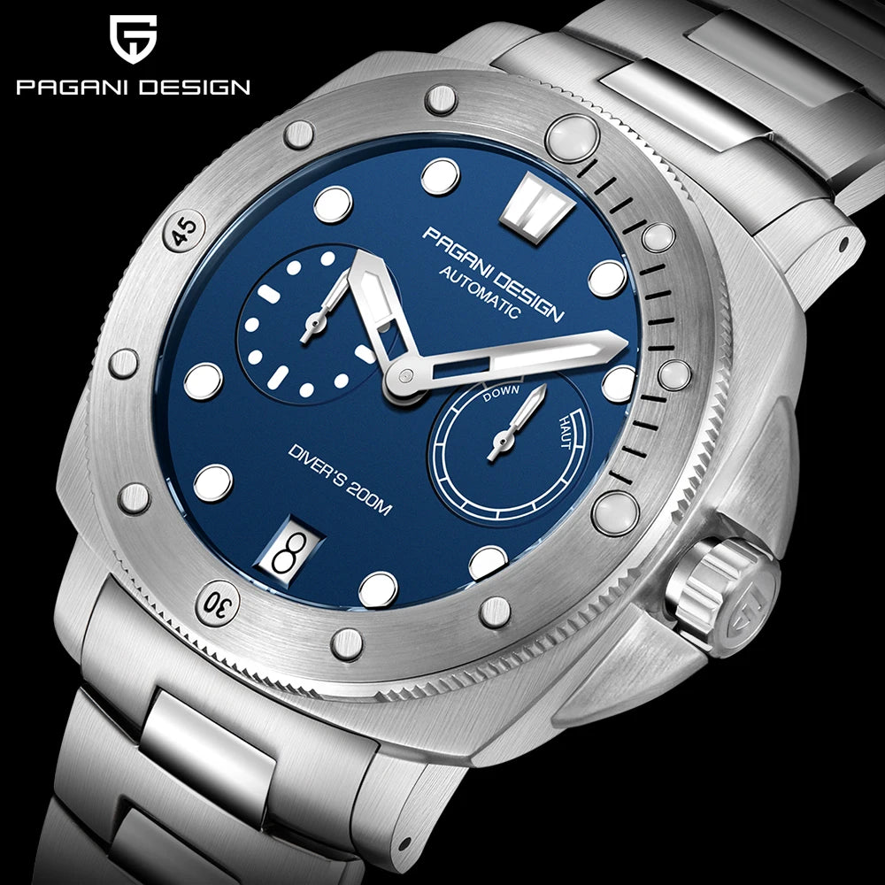 2023 PAGANI DESIGN New Fashion And High-end Men Mechanical Wristwatch Stainless Steel Sapphire Glass 20Bar Waterproof Men Watch