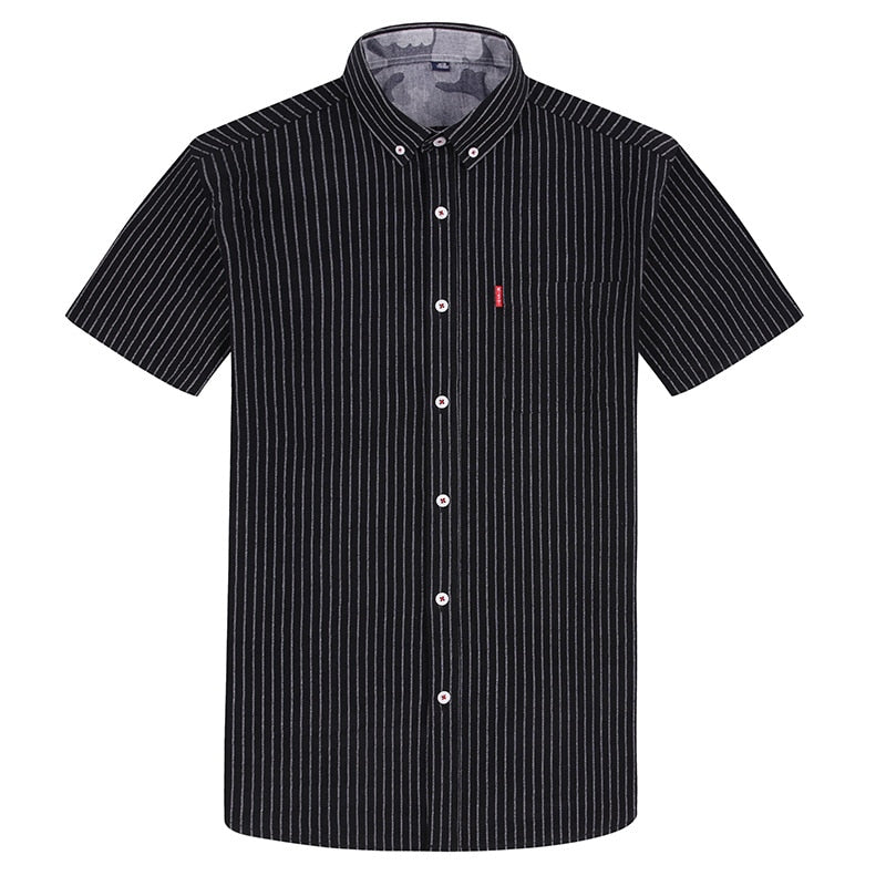 Men's Cotton Casual Dress Shirts Button Down Slim Fit Short Sleeve Shirt (9 Styles)