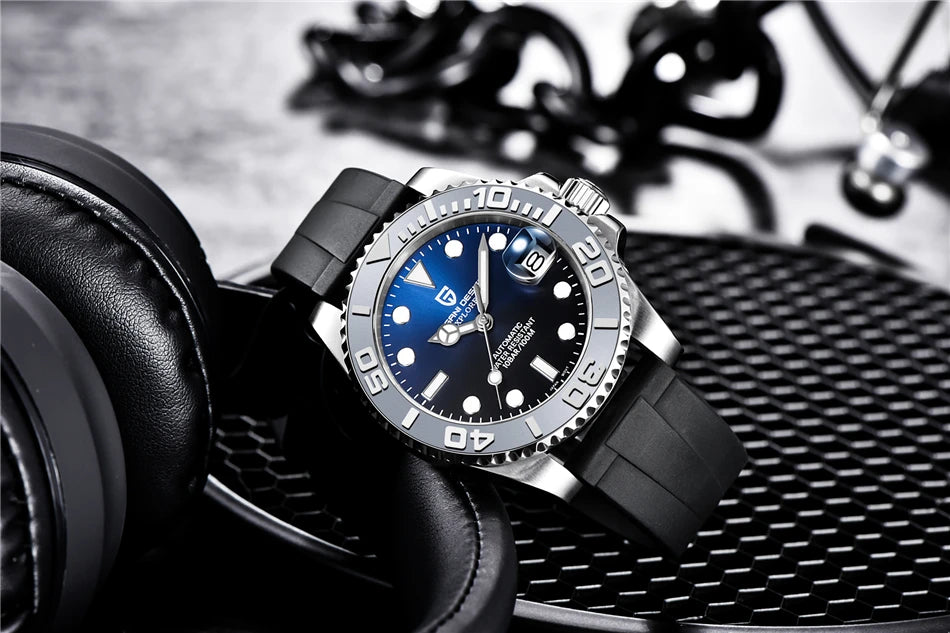 PAGANI DESIGN 2024 New NH35 Movement Ceramic Bezel Men Mechanical Wristwatches Fashion Sapphire Glass Diving Automatic Watches