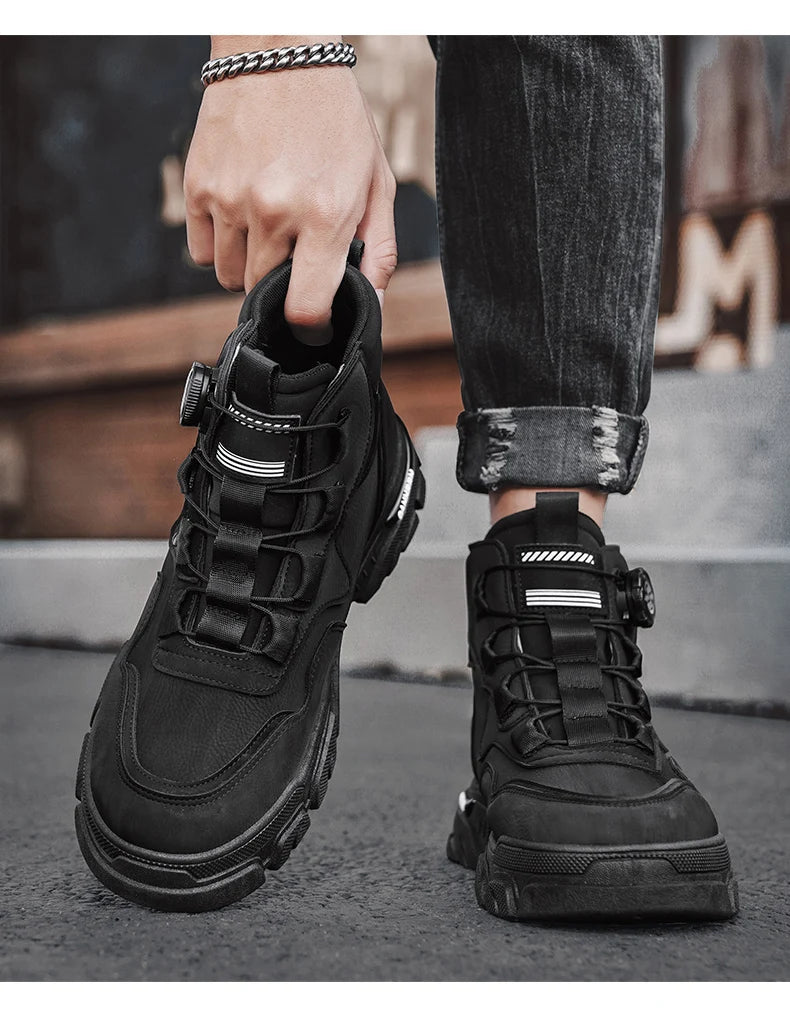 CYYTL Boots Winter Mens Shoes Casual Cowboy Combat Tactical Motorcycle Chelsea Ankle Work Leather Outdoor Designer Luxury Hiking