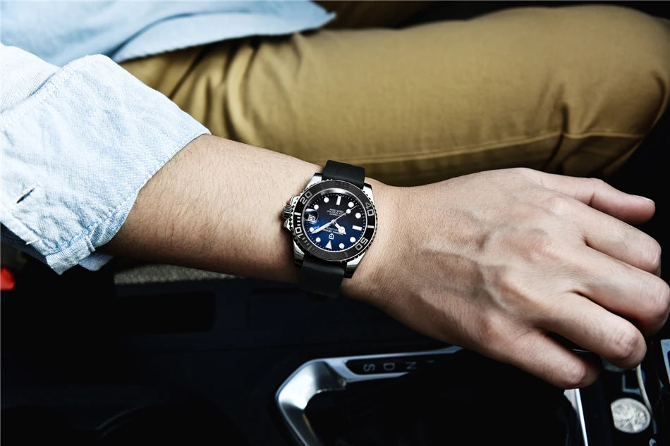 PAGANI DESIGN 2024 New NH35 Movement Ceramic Bezel Men Mechanical Wristwatches Fashion Sapphire Glass Diving Automatic Watches