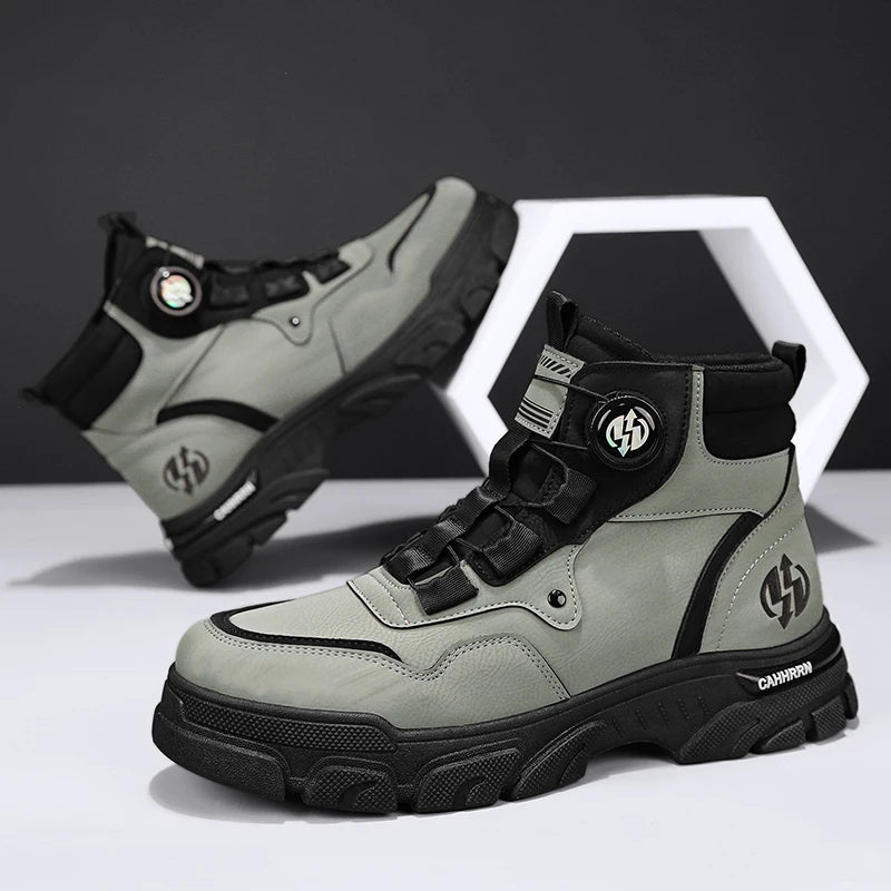 CYYTL Boots Winter Mens Shoes Casual Cowboy Combat Tactical Motorcycle Chelsea Ankle Work Leather Outdoor Designer Luxury Hiking