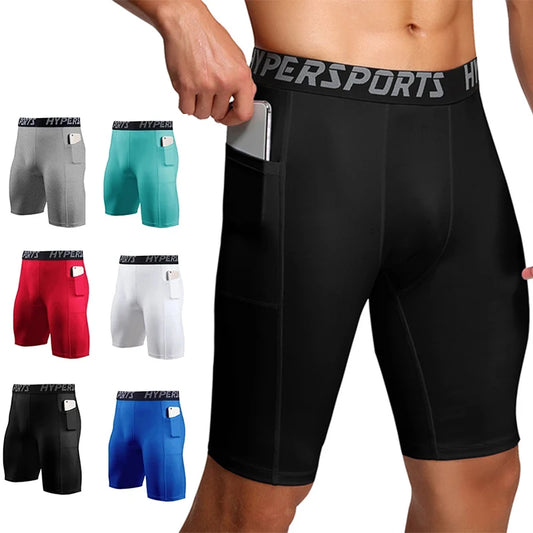 Men's Compression Shorts: Summer Sportswear Training Tights for Gym Fitness - Available in 6 Colors