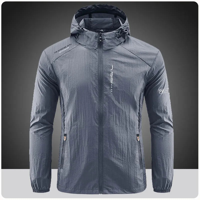 Men's Outdoor Quick Dry Hiking Fishing Cycling Hooded Sun-Protective Ultra Light Thin Jacket (5 Colors)