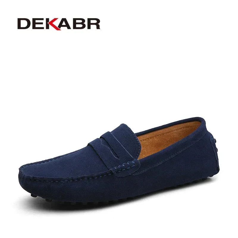 DEKABR Brand Spring Summer Hot Sell Moccasins Men Loafers High Quality Genuine Leather Shoes Men Flats Lightweight Driving Shoes - Collection 1
