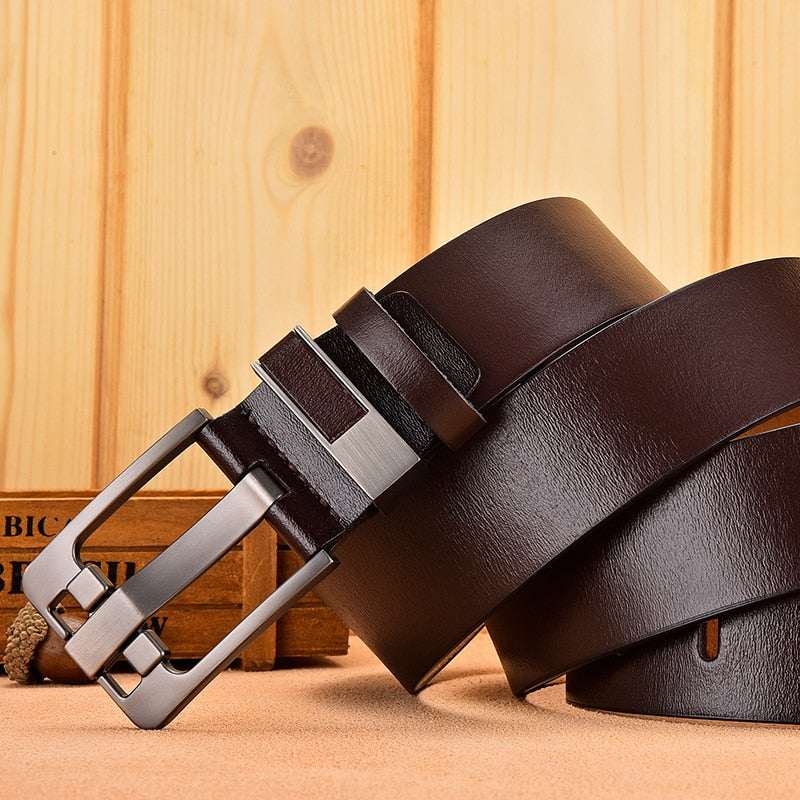 Men's High Quality Genuine Leather Luxury Pin Buckle Fancy Vintage Belt (8 Styles)