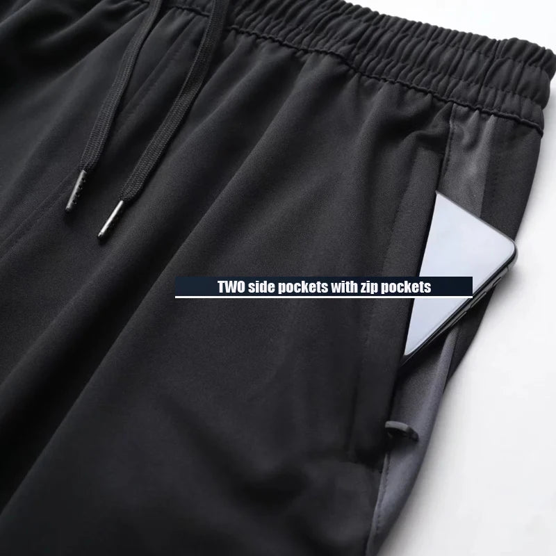 Men Sport Pants Running Pants With Zipper Pockets Soccer Training Jogging Sports Trousers Fitness Football Leggings Sweatpants - Available in 6 Colors