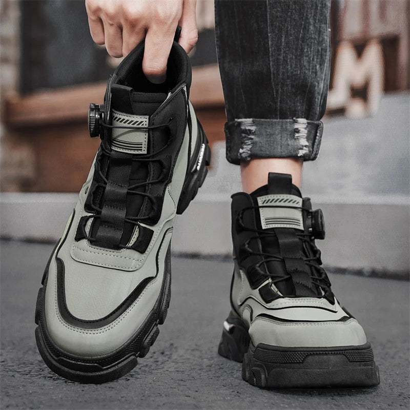 CYYTL Boots Winter Mens Shoes Casual Cowboy Combat Tactical Motorcycle Chelsea Ankle Work Leather Outdoor Designer Luxury Hiking