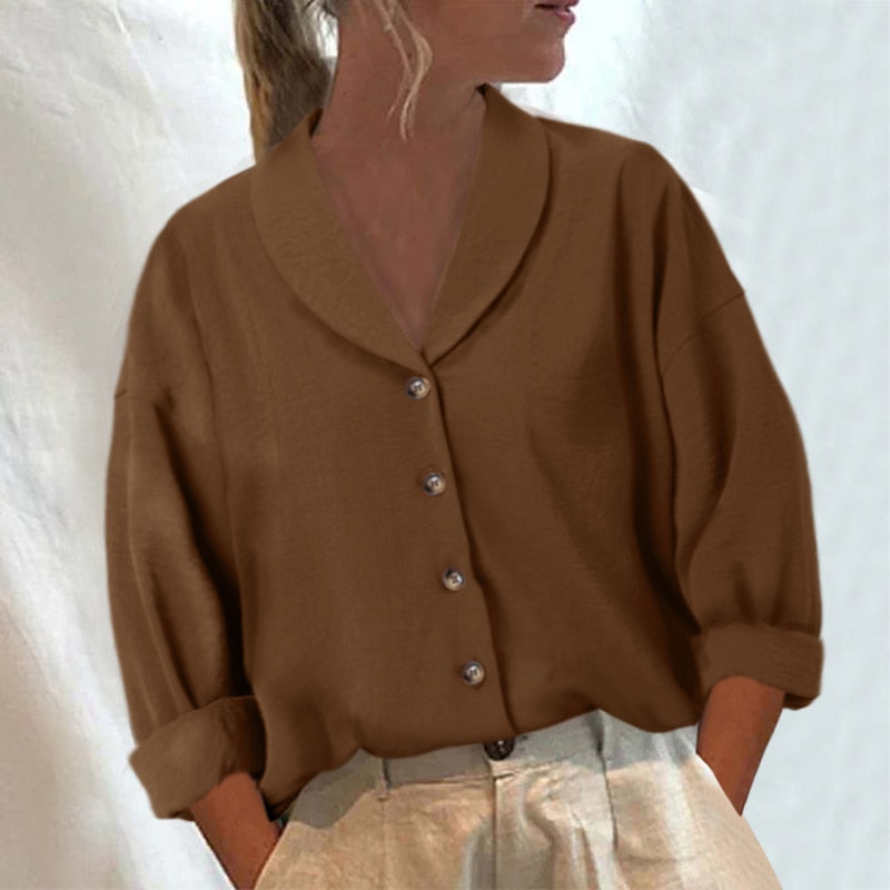 Women's Summer Fashion Cotton Linen Lightweight Casual Chic Tunic Tops - Collection 2 (11 Styles)