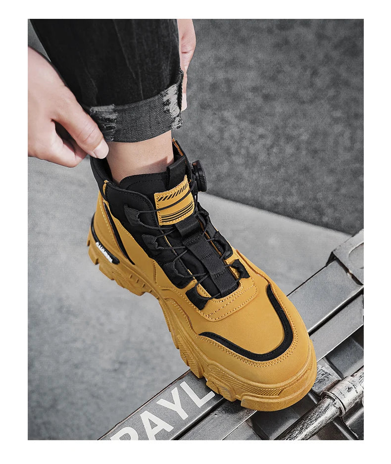 CYYTL Boots Winter Mens Shoes Casual Cowboy Combat Tactical Motorcycle Chelsea Ankle Work Leather Outdoor Designer Luxury Hiking