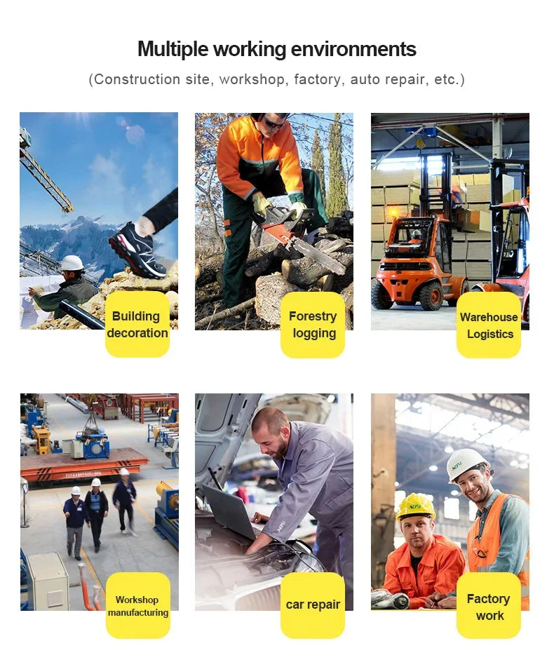 Waterproof Safety Wrok Boots For Men Steel Toe Cap Lightweight Indestructible Industry Chelsea Boots Puncture-Proof Footwear