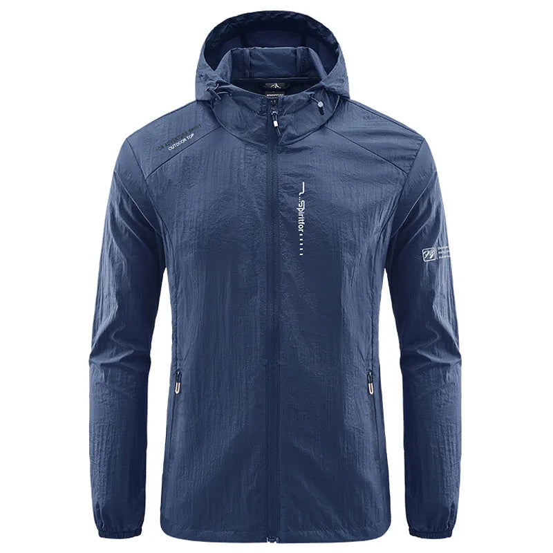 Men's Outdoor Quick Dry Hiking Fishing Cycling Hooded Sun-Protective Ultra Light Thin Jacket (5 Colors)