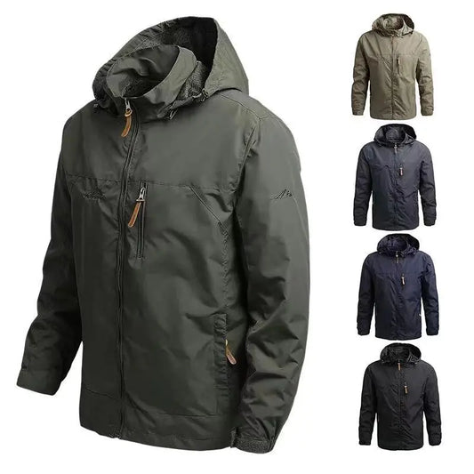 Men's Windbreaker Tactical Waterproof Hunting Pilot Hooded Coat (6 Colors)