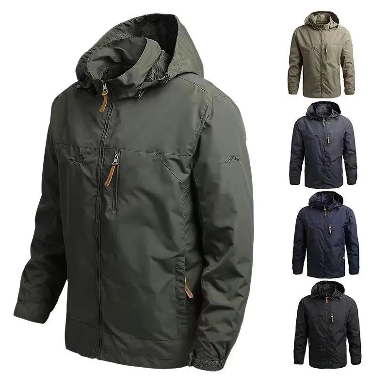 Men's Windbreaker Tactical Waterproof Hunting Pilot Hooded Coat (6 Colors)