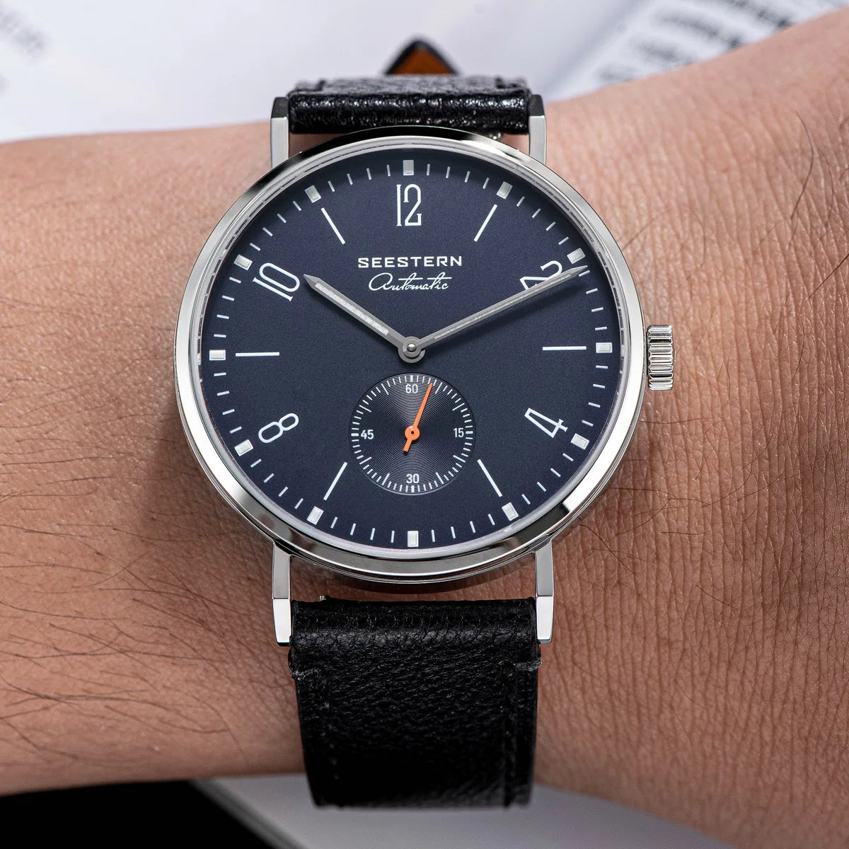 SEESTERN 2024 New Men Watch Automatic Business Wristwatches ST1701 Movement Ultra Thin Clock Top Brand Luxury Fashion Casual