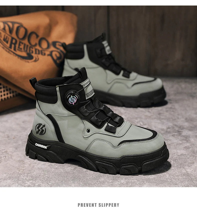 CYYTL Boots Winter Mens Shoes Casual Cowboy Combat Tactical Motorcycle Chelsea Ankle Work Leather Outdoor Designer Luxury Hiking