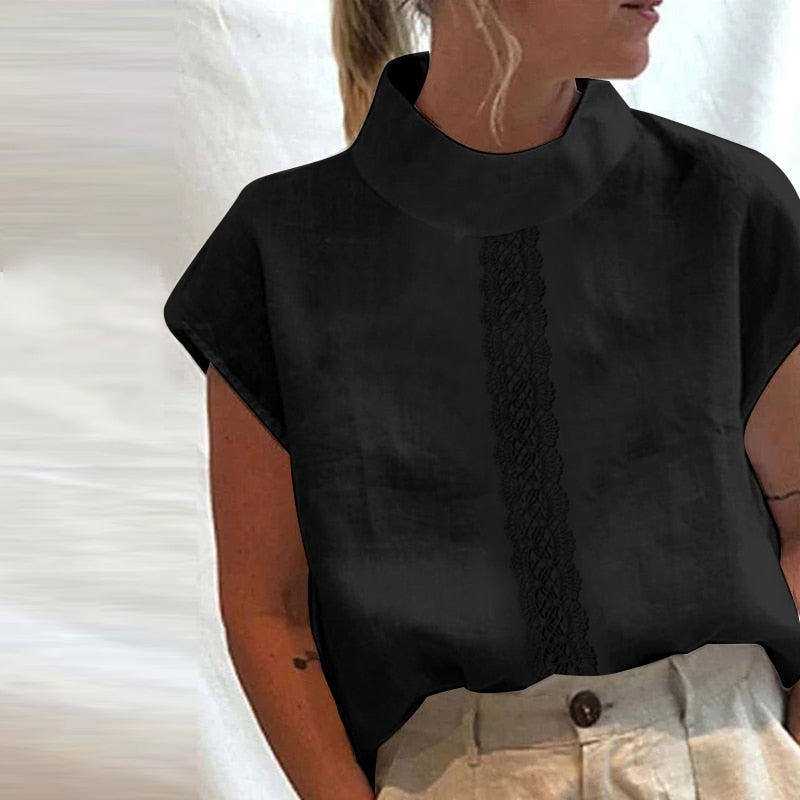 Women's Summer Fashion Cotton Linen Lightweight Casual Chic Tunic Tops - Collection 2 (11 Styles)