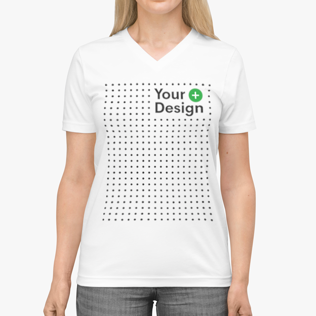 NAAMS Unisex Design Your Own Jersey Short Sleeve V-Neck 4.2oz 100% Cotton Tee