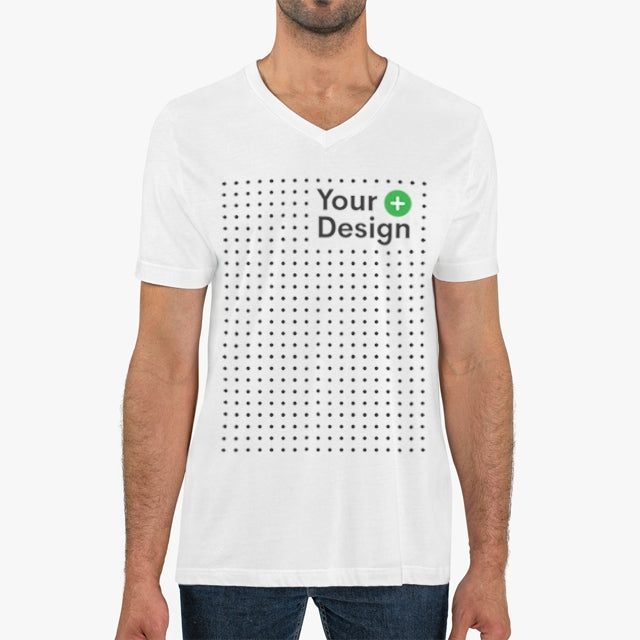 NAAMS Unisex Design Your Own Jersey Short Sleeve V-Neck 4.2oz 100% Cotton Tee