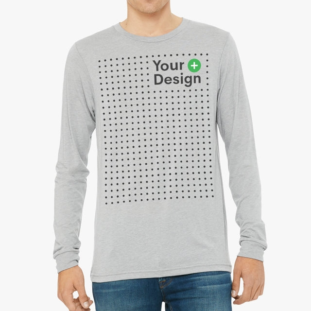 NAAMS Unisex Design Your Custom Jersey Long Sleeve Tee - 4.2oz 100% Airlume Cotton