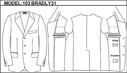 CLASSIC - SINGLE BREASTED, 3 BUTTONS,NOTCH LAPEL JACKET-103_BRADLY_31