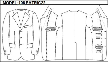 CLASSIC - SINGLE BREASTED, 2 BUTTONS,NOTCH LAPEL JACKET-108_PATRIC_22