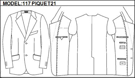 CLASSIC - SINGLE BREASTED, 2 BUTTONS,NOTCH LAPEL JACKET-117_PIQUET_21