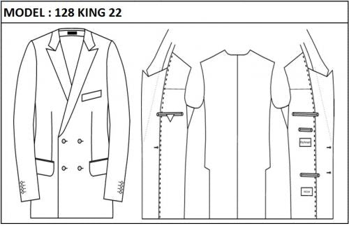 CLASSIC - DOUBLE BREASTED, 2 BUTTONS,PEAK LAPEL JACKET-128_KING_22