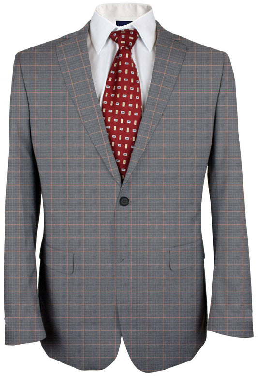 Grey Plaid Made To Measure Jacket - VBC0574_MTM_SJ