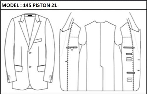 CLASSIC - SINGLE BREASTED, 2 BUTTONS,PEAK  LAPEL JACKET-145_PISTON_21