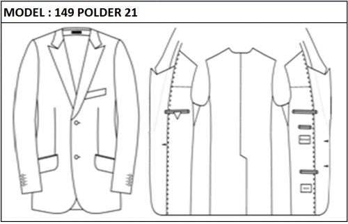CLASSIC - SINGLE BREASTED, 2 BUTTONS,PEAK LAPEL JACKET-149_POLDER_21