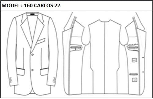 CLASSIC - SINGLE BREASTED, 2 BUTTONS,NOTCH  LAPEL JACKET-160_CARLOS_22