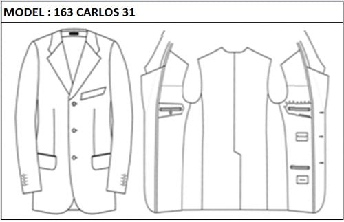 CLASSIC - SINGLE BREASTED, 3 BUTTONS,NOTCH LAPEL JACKET-163_CARLOS_31